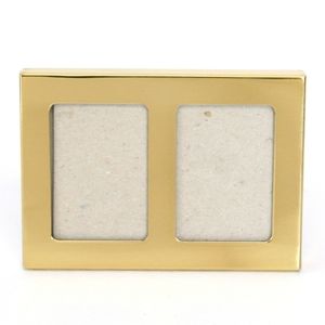 Small Vintage Brass Picture Double Frame